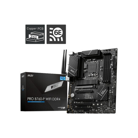 MSI MSI PRO B760-P WIFI DDR4 moederbord LGA 1700 micro ATX