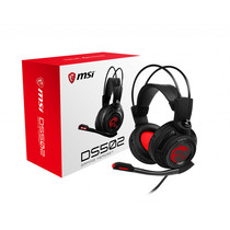 MSI DS502 Headset Bedraad Hoofdband Gamen Zwart, Rood