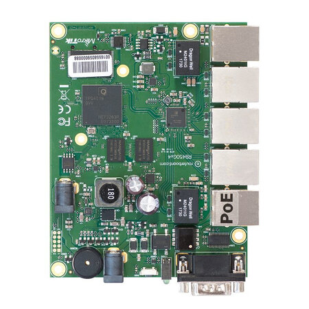 Mikrotik Mikrotik RB450Gx4 bedrade router Gigabit Ethernet Groen
