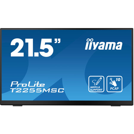 Iiyama iiyama ProLite T2255MSC-B1 computer monitor 54,6 cm (21.5") 1920 x 1080 Pixels Full HD LCD Touchscreen Zwart