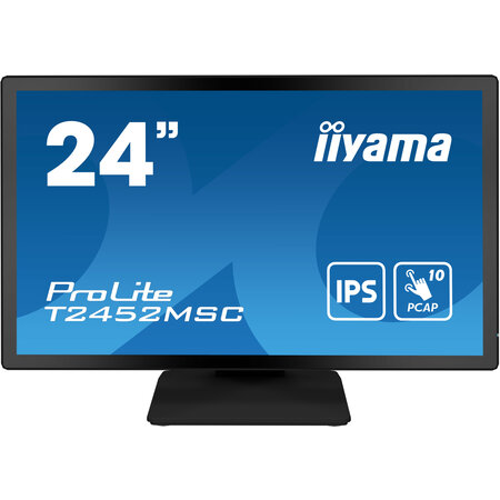 Iiyama iiyama ProLite T2452MSC-B1 computer monitor 60,5 cm (23.8") 1920 x 1080 Pixels Full HD LCD Touchscreen Multi-gebruiker Zwart