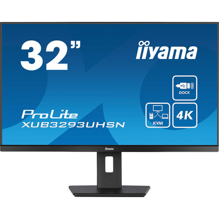 Iiyama iiyama ProLite XUB3293UHSN-B5 computer monitor 80 cm (31.5") 3840 x 2160 Pixels 4K Ultra HD LCD Zwart