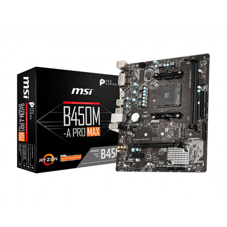 MSI MSI B450M-A PRO MAX moederbord AMD B450 Socket AM4 micro ATX