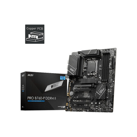 MSI MSI PRO B760-P DDR4 II moederbord Intel B760 LGA 1700 ATX