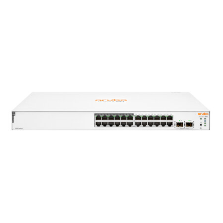 HP Enterprise Aruba Instant On 1830 24G 12p Class4 PoE 2SFP 195W Managed L2 Gigabit Ethernet (10/100/1000) Power over Ethernet (PoE) 1U