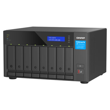 QNAP QNAP TVS-H874T-I9-64G data-opslag-server NAS Tower Ethernet LAN Zwart