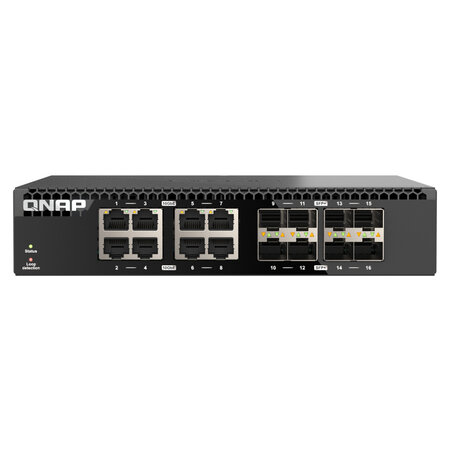 QNAP QNAP QSW-3216R-8S8T netwerk-switch Unmanaged L2 10G Ethernet (100/1000/10000) Zwart
