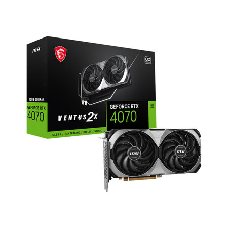 MSI MSI GeForce RTX 4070 VENTUS 2X E 12G OC NVIDIA 12 GB GDDR6X