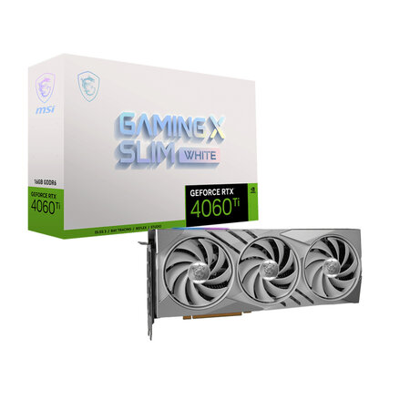 MSI MSI GeForce RTX 4060 Ti GAMING X SLIM WHITE 16G NVIDIA 16 GB GDDR6