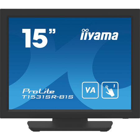 Iiyama iiyama T1531SR-B1S POS-monitor 38,1 cm (15") 1024 x 768 Pixels XGA Touchscreen