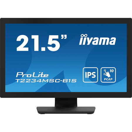 Iiyama iiyama ProLite T2234MSC-B1S computer monitor 54,6 cm (21.5") 1920 x 1080 Pixels Full HD Touchscreen Zwart