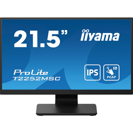 Iiyama iiyama ProLite T2252MSC-B2 computer monitor 54,6 cm (21.5") 1920 x 1080 Pixels Full HD LCD Touchscreen Zwart