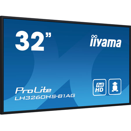 Iiyama iiyama PROLITE Digitaal A-kaart 80 cm (31.5") LED Wifi 500 cd/m² Full HD Zwart Type processor Android 11 24/7