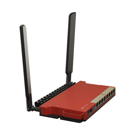 Mikrotik Mikrotik L009UiGS-2HaxD-IN draadloze router Gigabit Ethernet Single-band (2.4 GHz) Rood