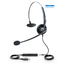 Yealink UH33 hoofdtelefoon/headset Bedraad Hoofdband Kantoor/callcenter Zwart