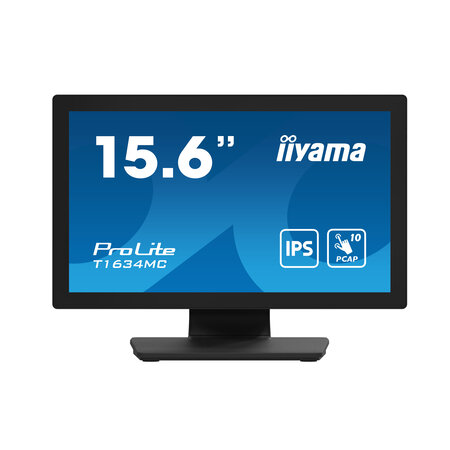 Iiyama iiyama ProLite T1634MC-B1S computer monitor 39,6 cm (15.6") 1920 x 1080 Pixels Full HD LED Touchscreen Zwart