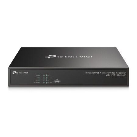 TP LINK TP-Link VIGI NVR1004H-4P Netwerk Video Recorder (NVR) Zwart
