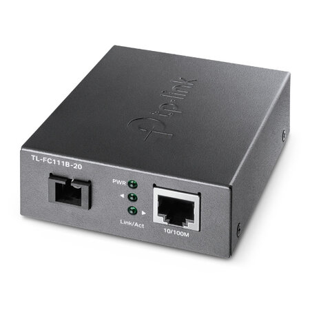 TP LINK TP-Link TL-FC111B-20 netwerk media converter 100 Mbit/s Single-mode Zwart