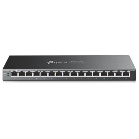 TP LINK TP-Link TL-SG116P netwerk-switch Unmanaged Gigabit Ethernet (10/100/1000) Zwart