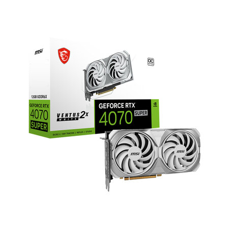 MSI MSI GeForce RTX 4070 SUPER 12G VENTUS 2X WHITE OC NVIDIA 12 GB GDDR6X