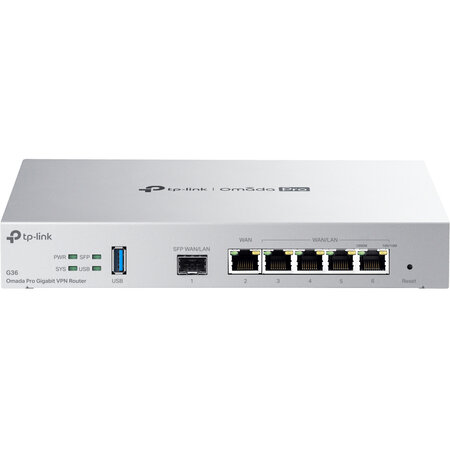 TP LINK TP-Link Omada Pro G36 bedrade router Gigabit Ethernet Grijs