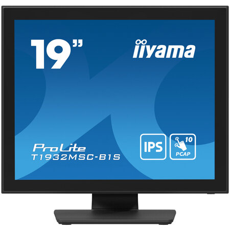 Iiyama iiyama ProLite T1932MSC-B1S computer monitor 48,3 cm (19") 1280 x 1024 Pixels Full HD LED Touchscreen Tafelblad Zwart