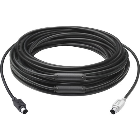 Logitech Logitech GROUP 15m Extender Cable PS/2-kabel 6-p Mini-DIN Zwart