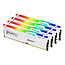 Kingston Kingston Technology FURY Beast 128GB 5600MT/s DDR5 CL40 DIMM (Kit van 4) White RGB XMP