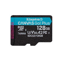 Kingston Technology 128GB microSDXC Canvas Go Plus 170R A2 U3 V30 enkel pakket zonder ADP