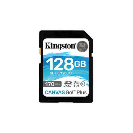 Kingston Kingston Technology 128GB SDXC Canvas Go Plus 170R C10 UHS-I U3 V30