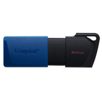 Kingston Technology DataTraveler Exodia M 64 GB, USB 3.2 Gen 1 (zwart + blauw) - 2 stuks