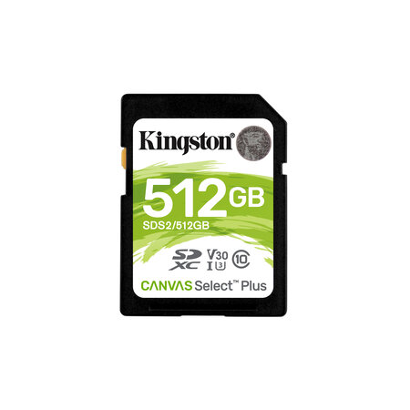 Kingston Kingston Technology 512GB SDXC Canvas Select Plus 100R C10 UHS-I U3 V30