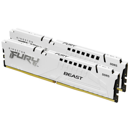 Kingston Kingston Technology FURY Beast 64GB 6400MT/s DDR5 CL32 DIMM (Kit of 2) White EXPO
