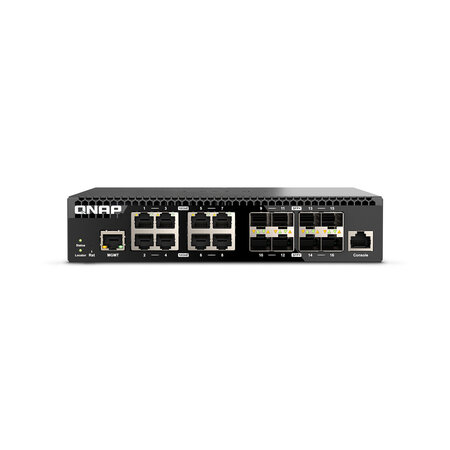 QNAP QNAP QSW-M3216R-8S8T netwerk-switch Managed L2/L3 10G Ethernet (100/1000/10000) 1U Zwart