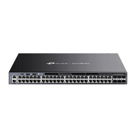 TP LINK TP-Link Omada SG6654XHP netwerk-switch Managed L3 Gigabit Ethernet (10/100/1000) Power over Ethernet (PoE) 1U Zwart