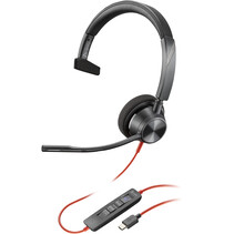 POLY Blackwire 3310 Microsoft Teams Certified Headset +USB-C/A-adapter TAA