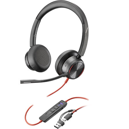 Hewlett & Packard INC. POLY Blackwire 8225 Stereo Microsoft Teams Certified USB-C Headset + USB-C/A adapter