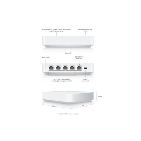 Ubiquiti Ubiquiti Gateway Max gateway/controller 2500 Mbit/s