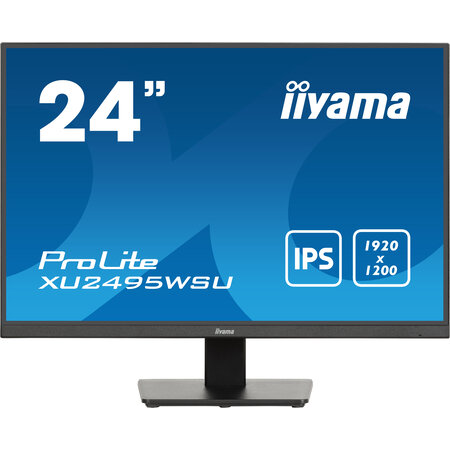Iiyama iiyama ProLite XU2495WSU-B7 computer monitor 61 cm (24") 1920 x 1200 Pixels 4K Ultra HD LED Zwart