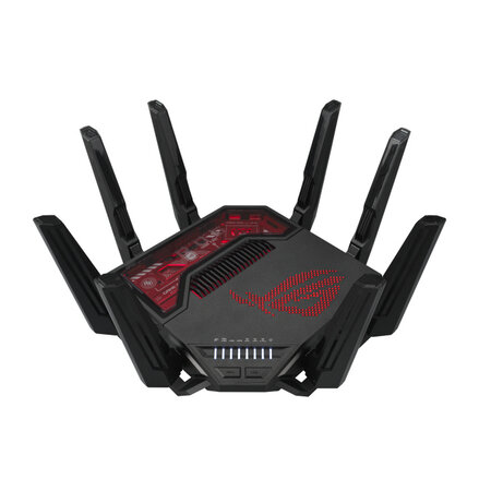 Asus ASUS ROG Rapture GT-BE19000 draadloze router Multi-Gigabit Ethernet Tri-band (2,4 GHz / 5 GHz / 6 GHz) Zwart, Rood