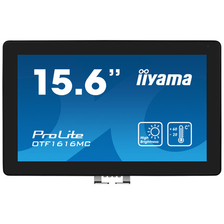 Iiyama iiyama OTF1616MC-B1 beeldkrant Digitale signage flatscreen 39,6 cm (15.6") LCD 1100 cd/m² Full HD Zwart Touchscreen