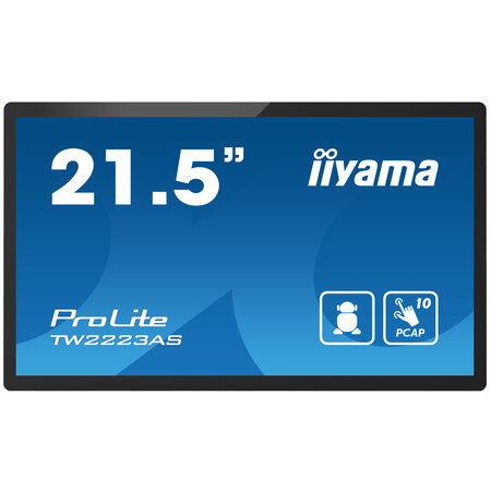 Iiyama iiyama TW2223AS-B2 beeldkrant Interactief flatscreen 54,6 cm (21.5") Wifi 400 cd/m² Full HD Zwart Touchscreen Type processor Android 12 24/7