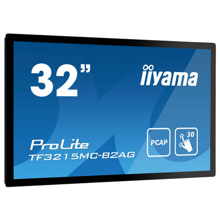 Iiyama iiyama ProLite TF3215MC-B2AG computer monitor 80 cm (31.5") 1920 x 1080 Pixels Full HD LED Touchscreen Kiosk Zwart