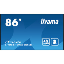 iiyama LH8664UHS-B2AG beeldkrant Digitale signage flatscreen 2,18 m (86") Wifi 500 cd/m² 4K Ultra HD Zwart Type processor Android 24/7