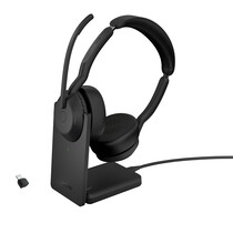 Jabra 25599-989-889 hoofdtelefoon/headset Bedraad en draadloos Hoofdband Kantoor/callcenter Bluetooth Oplaadhouder Zwart