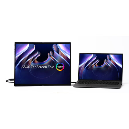 Asus ASUS ZenScreen Fold OLED MQ17QH computer monitor 43,9 cm (17.3") 2560 x 1920 Pixels Quad HD Zilver