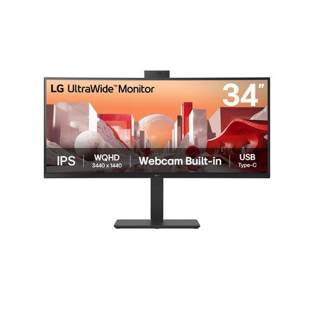 LG LG 34BA85QE-B computer monitor 86,4 cm (34") 3440 x 1440 Pixels Wide Quad HD LCD Zwart