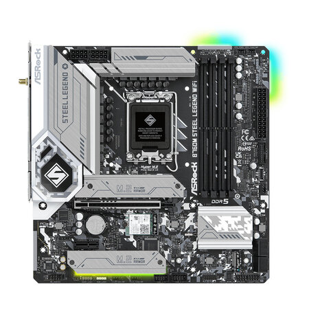 ASRock Asrock B760M Steel Legend WiFi Intel B760 LGA 1700 micro ATX