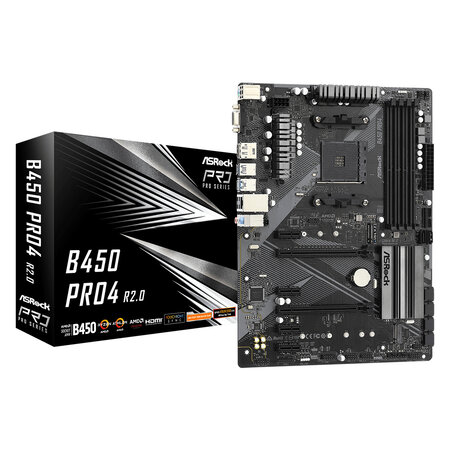 ASRock Asrock B450 Pro4 R2.0 AMD B450 Socket AM4 ATX