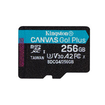 Kingston Technology 256GB microSDXC Canvas Go! Plus Gen4 200R A2 U3 enkel pakket zonder adapter